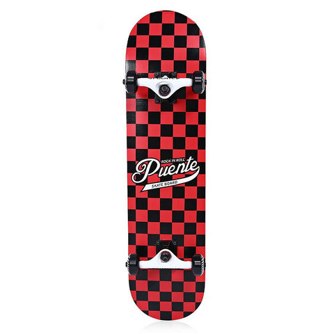 Checkers Skateboard Red and Black